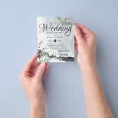 最低予算の素朴山の結婚式の招待 チラシ (手)