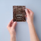 最低予算の結婚チラシ素朴ロセゴールド チラシ (手)