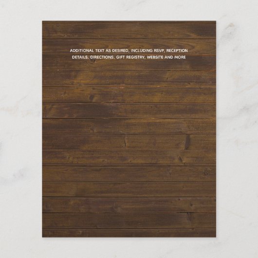 最低予算の結婚チラシ素朴ロセゴールド チラシ (裏面)