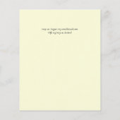 最低予算ひまわり素朴花結婚式の招待 チラシ (裏面)