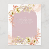 最低予算ほこりっぽいバラオリーブ結婚フローラ チラシ (裏面)