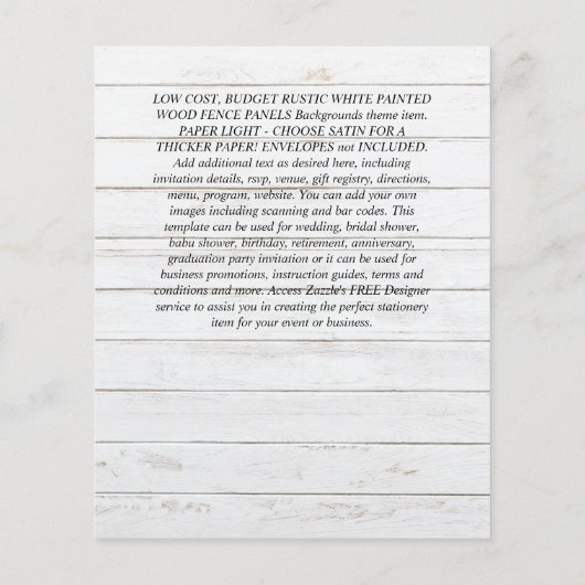 最低予算ピンクのバラのフローラ結婚式の招待 チラシ (裏面)