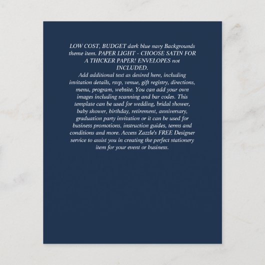 最低予算ピンクのバラのフローラ結婚式の招待 チラシ (裏面)