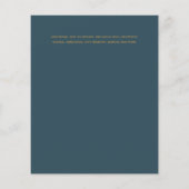 最低予算ピーコックティール(緑がかった色)フローラ結婚式の招待 (裏面)