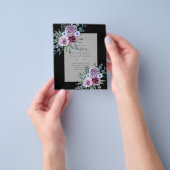 最低予算結婚式招待状プラムフローラ チラシ (手)