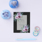 最低予算結婚式招待状プラムフローラ チラシ (シングル)