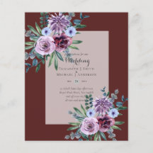 最低予算結婚式招待状プラムフローラ