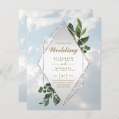 最低予算結婚式招待状緑化枠 (正面/裏面)