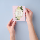 最低予算結婚式招待状緑化枠 チラシ (手)