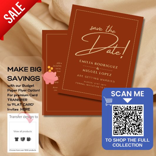 最低予算金ゴールドモダン文字日付の保存 チラシ