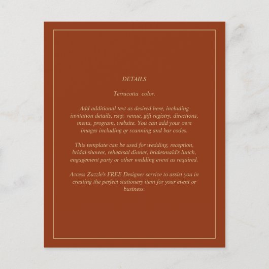 最低予算金ゴールドモダン文字日付の保存 チラシ (裏面)