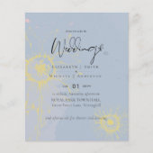 最低価格のひまわりダスティブルー結婚ズフライヤー チラシ (正面)