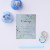 最低価格のオリーブ葉ダスティブルー結婚ズ チラシ (シングル)