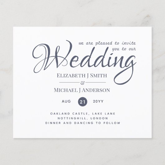 最低価格のダスティブルー結婚ズフライヤー チラシ (正面)