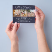 最低価格の予算結婚の写真コラージフライヤー チラシ (手)