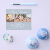 最低価格の埃っぽいブルーフォトコラージュ結婚のフライ チラシ (シングル)