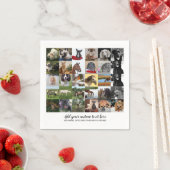 最低価格!35 x PHOTOSコラージュとカスタム文字 スタンダードカクテルナプキン (インサイチュ)