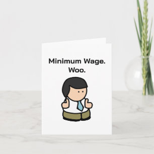 最低賃金おもしろい会社員漫画アート カード