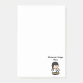 最低賃金おもしろい会社員漫画アート ポストイット (正面)