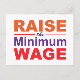 最低賃金の引き上げ ポストカード