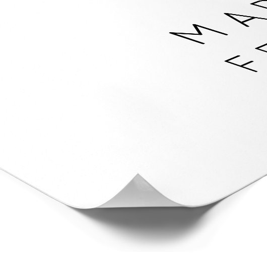 最低限のスタイルのウェディング - 席は決めない主義 ポスター (角)