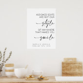 最低限のスタイルのウェディング - 席は決めない主義 ポスター (キッチン)