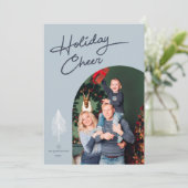 最低限のホリデーシーズンの明るさの写真カード シーズンカード (スタンド正面)