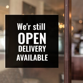 最低限の営業中 ウィンドウサイン