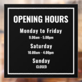 最低限の営業時間 ウィンドウクリング ウィンドウサイン (シート2)