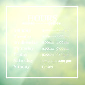 最低限の営業時間 透明ウィンドウクリング ウィンドウサイン (シート3)