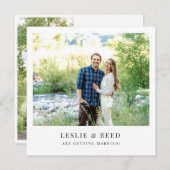 最低限の結婚式のご案内 招待状 (正面/裏面)