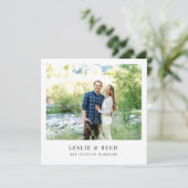 最低限の結婚式のご案内 招待状 (スタンド正面)