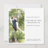 最低限の結婚式のご案内 招待状 (裏面)