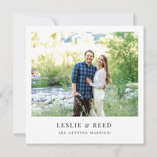 最低限の結婚式のご案内 招待状 (正面)