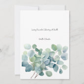 最低限の葉の関与の招待状です 招待状 (裏面)