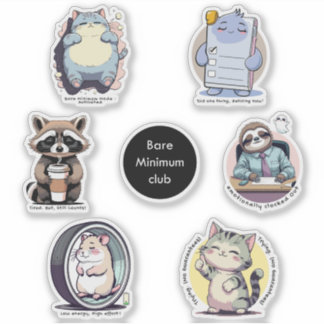 最低限界クラブ ステッカーシート | 共感できる面白さ シール