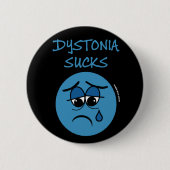 最低...ジストニア 缶バッジ (正面)