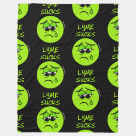 最低...ライム フリースブランケット