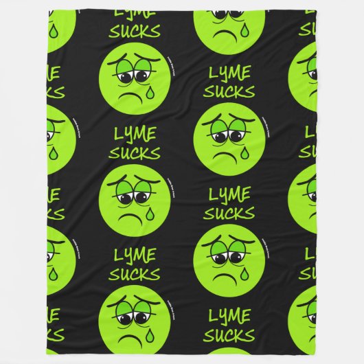 最低...ライム フリースブランケット (正面)