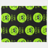 最低...ライム フリースブランケット (正面(横))