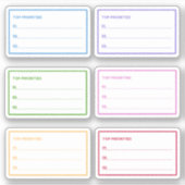 最優先日カラフル々のプランナー シール (正面)