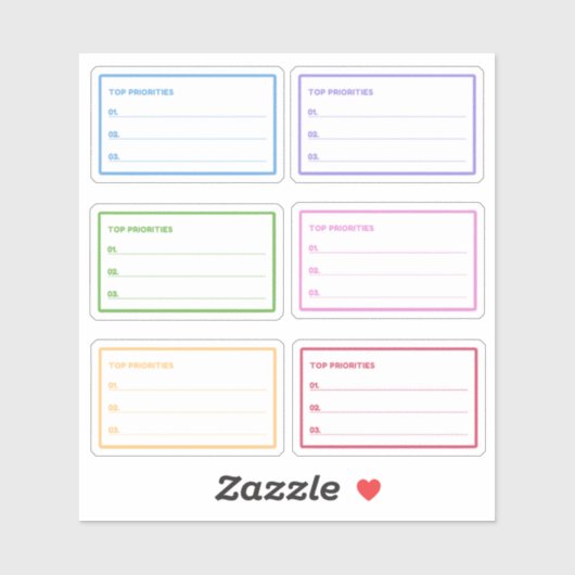 最優先日カラフル々のプランナー シール (シート)