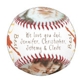 最優秀パパ フォト ネーム 現代の父の日 ベスト ダッド エバー 野球ボール (裏面)