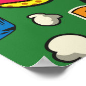 最先端のポップ・アートのカラフルシームレスな漫画速度 ポスター (角)