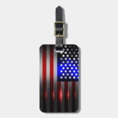 最先端のレーザーによって切られる米国旗1 ラゲッジタグ (正面縦)