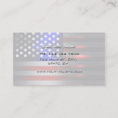 最先端のレーザーによって切られる米国旗1 名刺 (裏面)