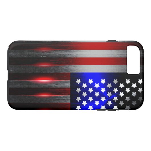 最先端のレーザーによって切られる米国旗1 Case-Mate iPhoneケース (裏面(横))