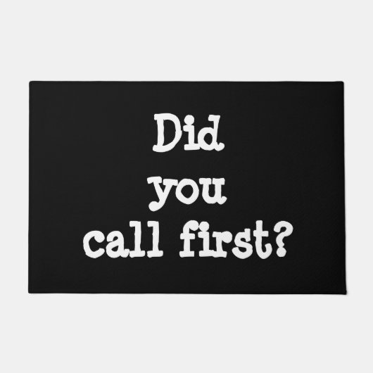 最初おもしろいな玄関マットを呼びました ドアマット (正面)