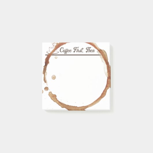 最初おもしろいにコーヒー ポストイット (正面)