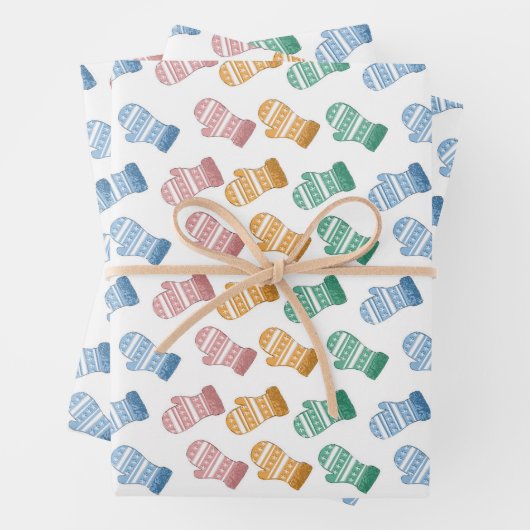 最初からスケッチしたミッテンのギフトラップ ラッピングペーパーシート (インサイチュ)